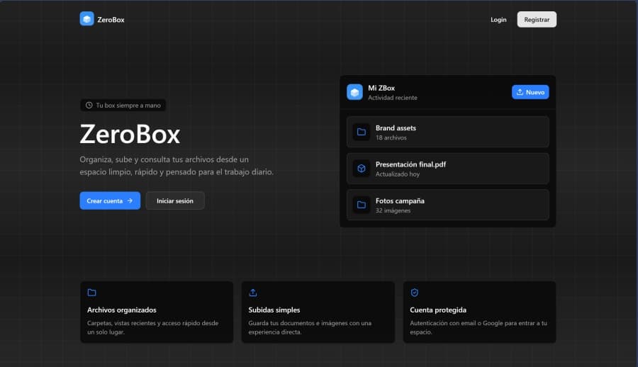 ZeroBox gestor de archivos